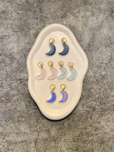 Load image into Gallery viewer, Glass Moon Charms - 4 Colors Available
