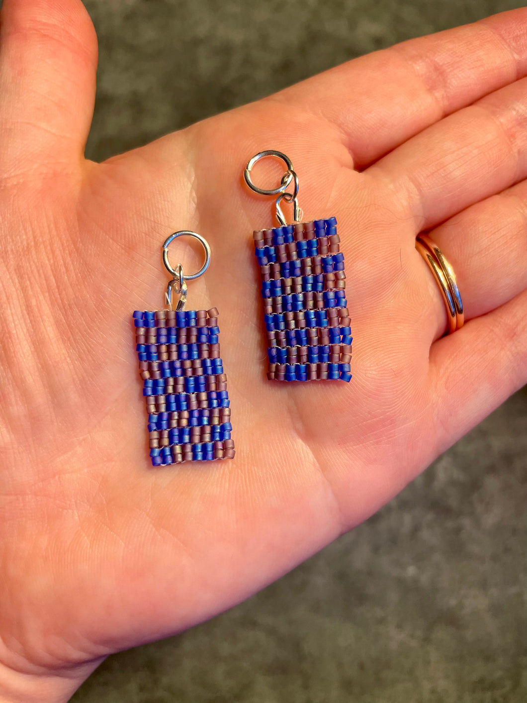 Blue and Purple Beaded Charms