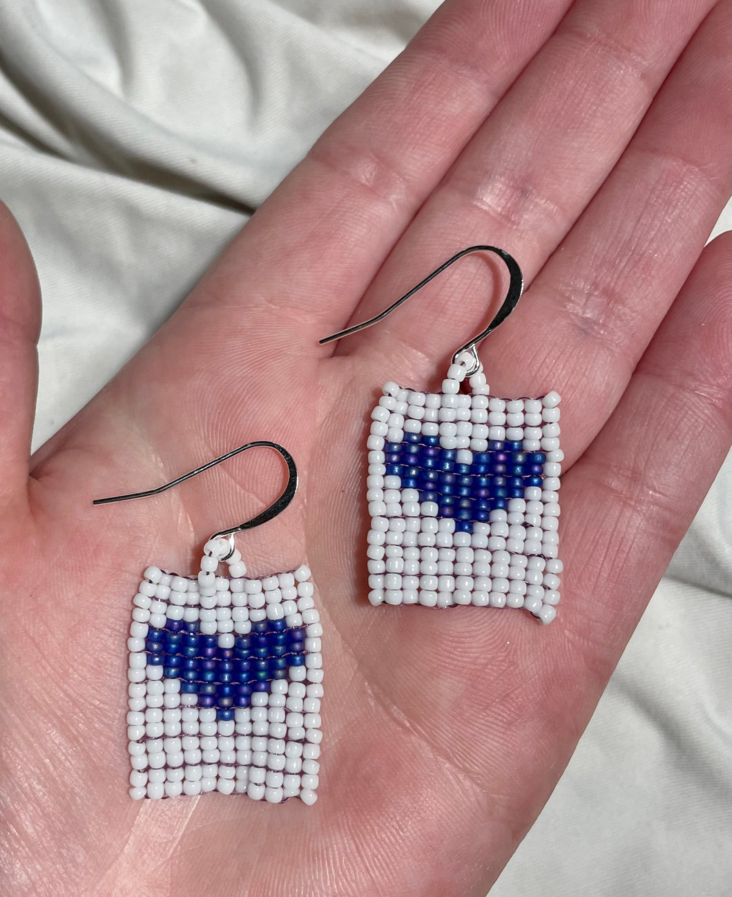 Beaded Heart Earrings No. 2